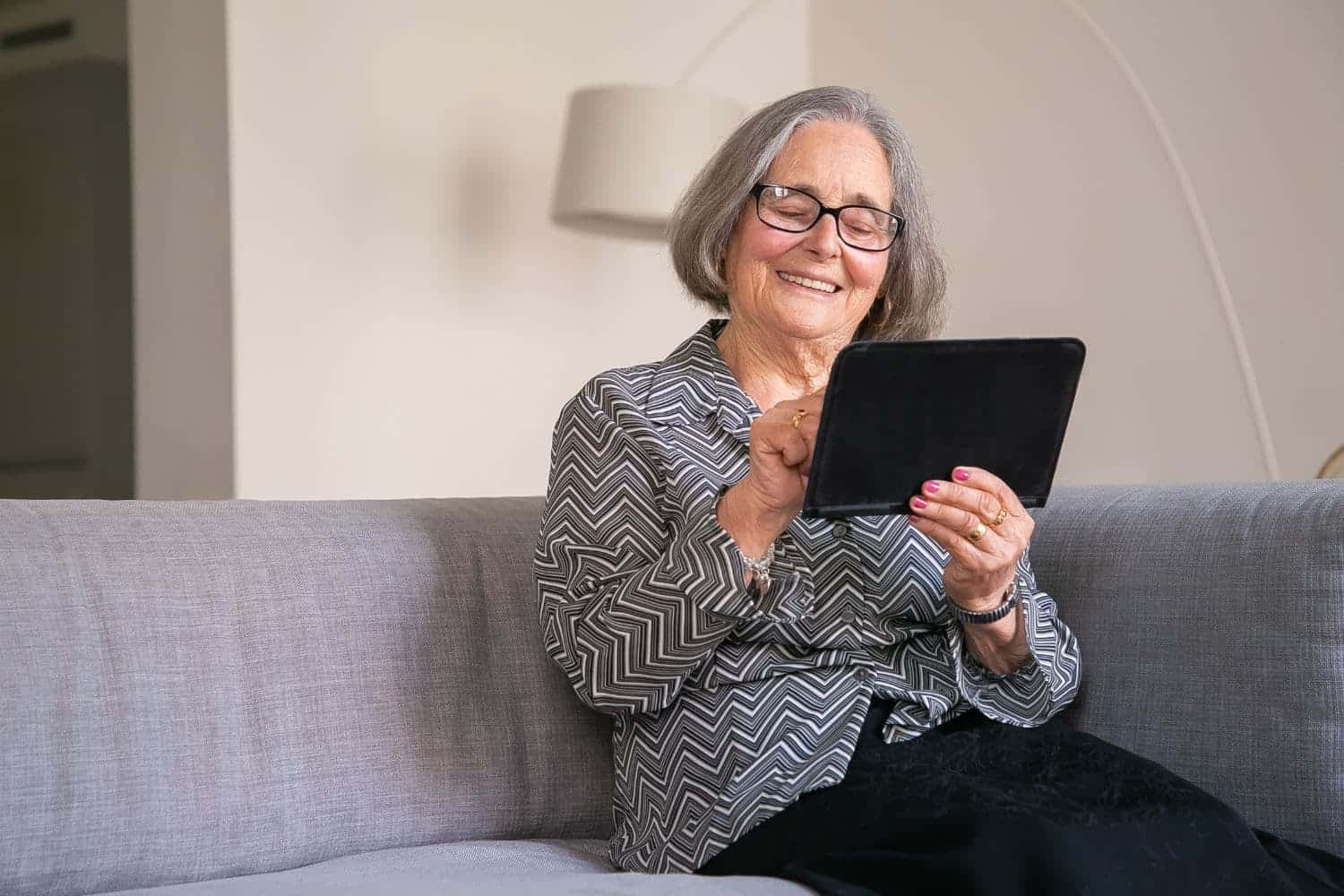 Older woman on their digital tablet